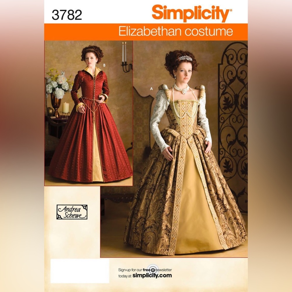 🪡 Simplicity ELIZABETHAN Costumes Sewing Pattern 3782 Size RR